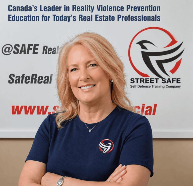 Beth Andress bio image featuring Street Safe Self Defence Training Company branding