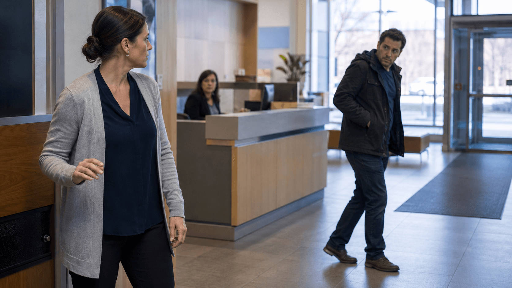 Workplace professional observing concerning behaviour patterns during a risk assessment situation