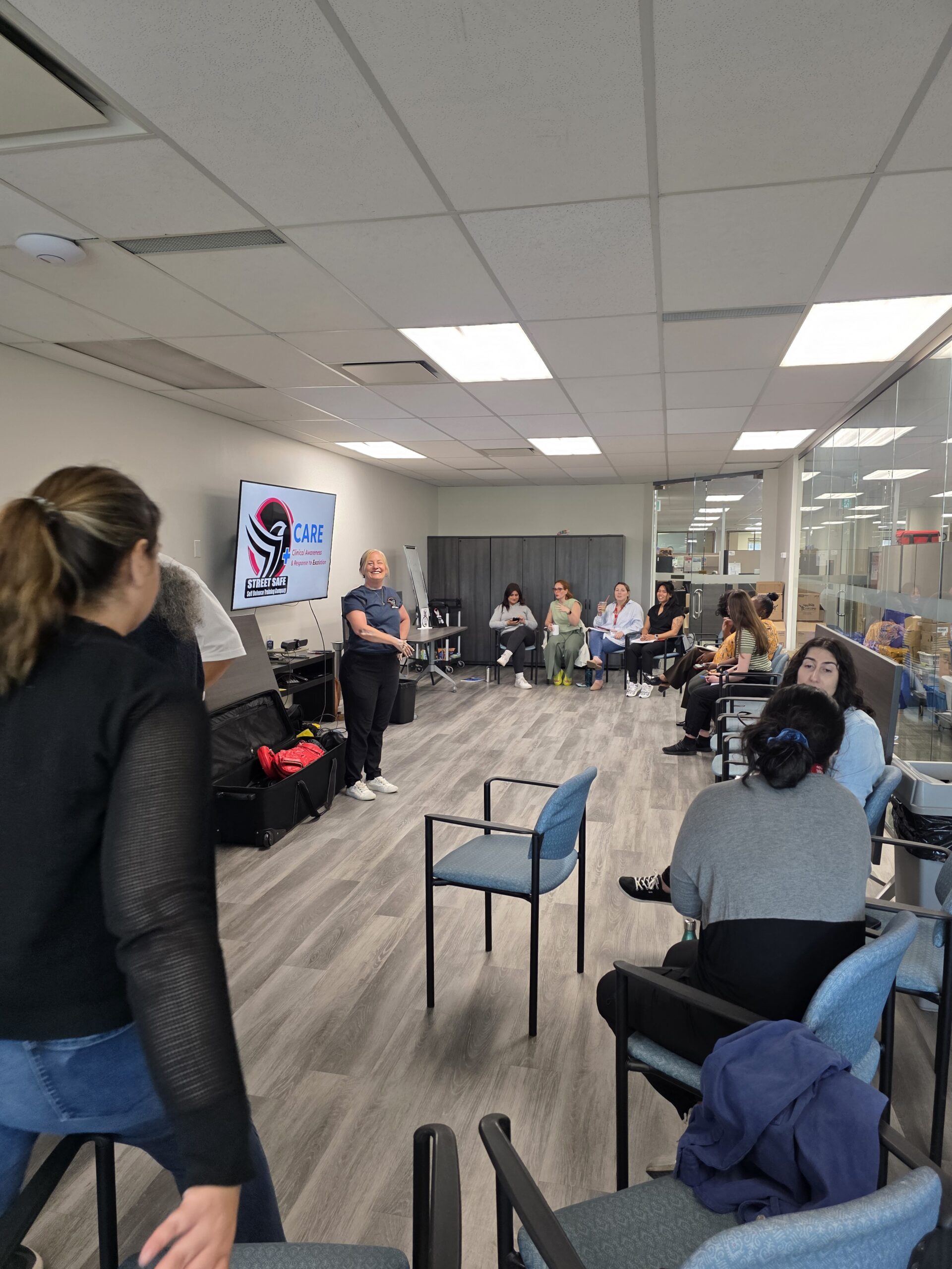 Beth Andress instructing a CARE Healthcare Safety Program