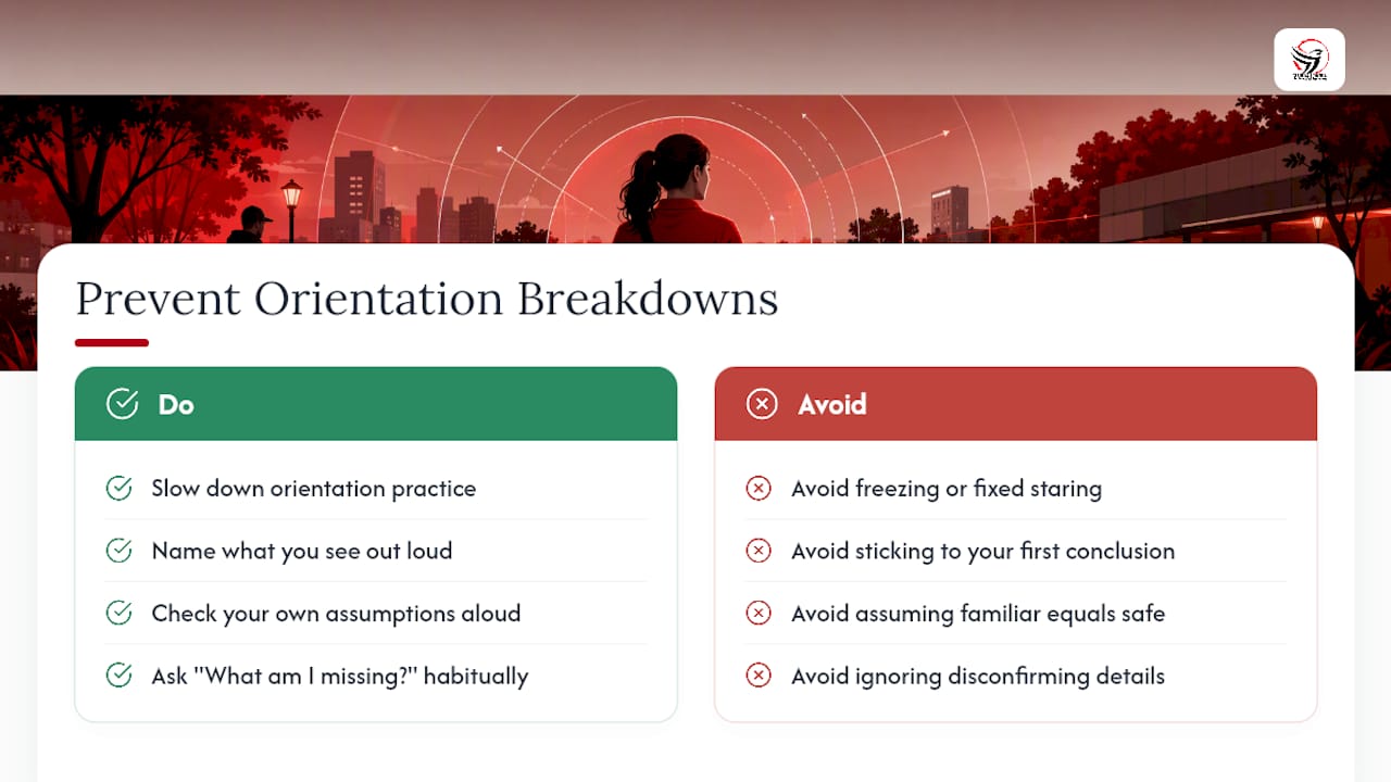 Why does orientation break down under stress? — overview diagram