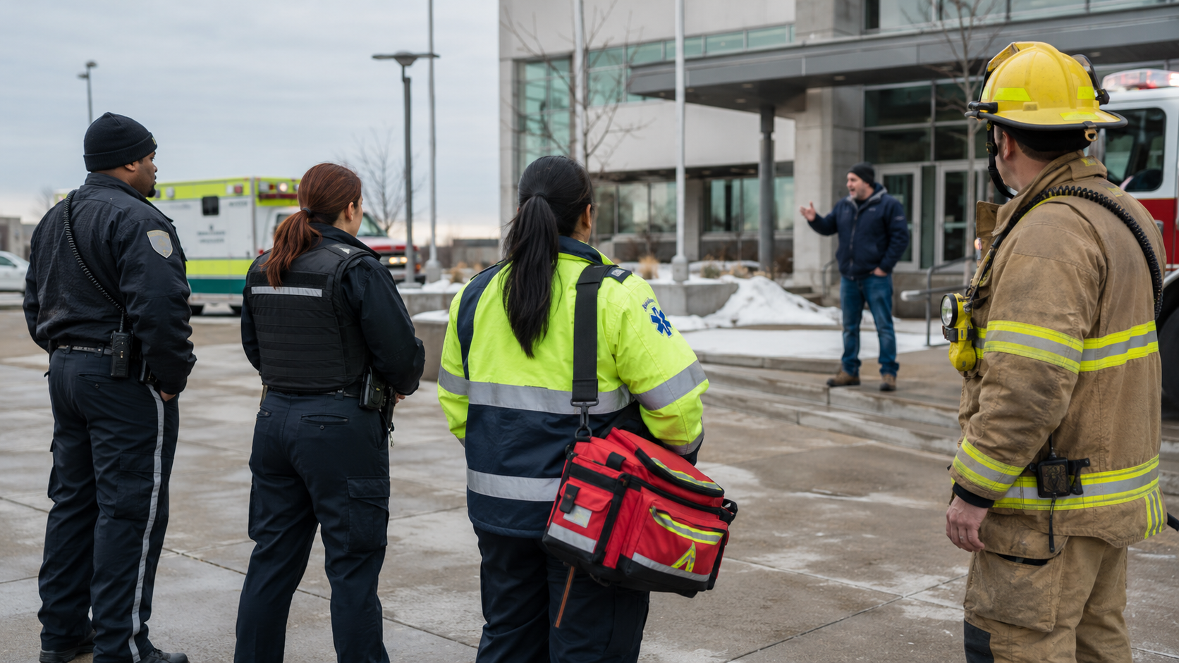 Bylaw, Paramedic and Fire frontline workers completing TRAACS